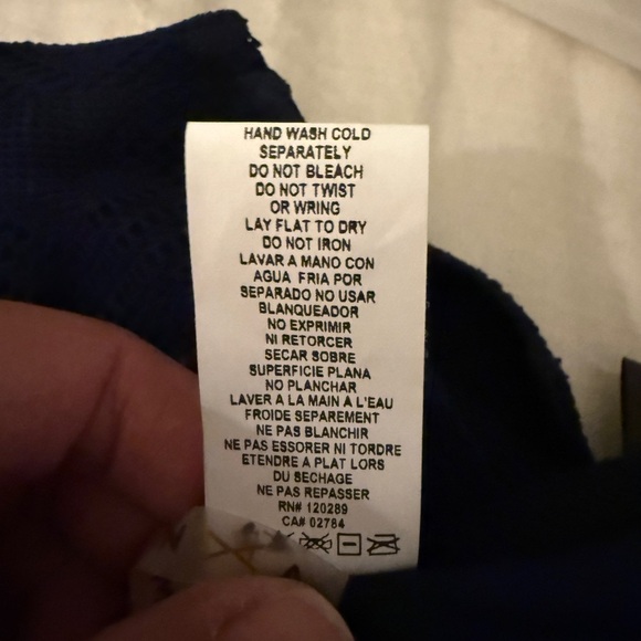 Vitamin A Navy Blue Nightbird Crochet Two Piece Bikini Swim Suit - New - Picture 6 of 7